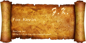 Fox Kevin névjegykártya